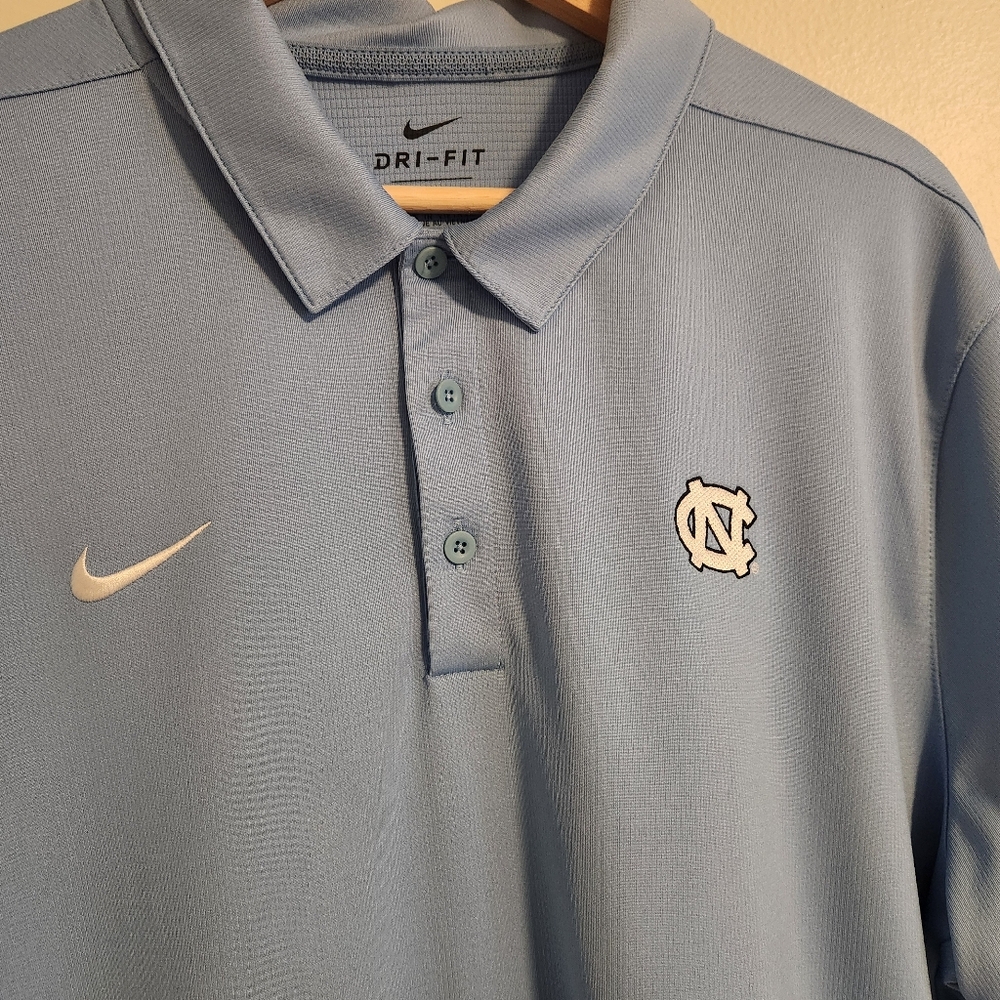 Nike Dri-FIT UNC Tar Heels Polo Golf Shirt XL - Carolina Blue University Of Nc - Picture 6 of 8